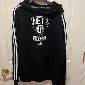 adidas Climawarm Brooklyn Nets 3Stripe Hooded Sweatshirt | Men’s Medium (M)